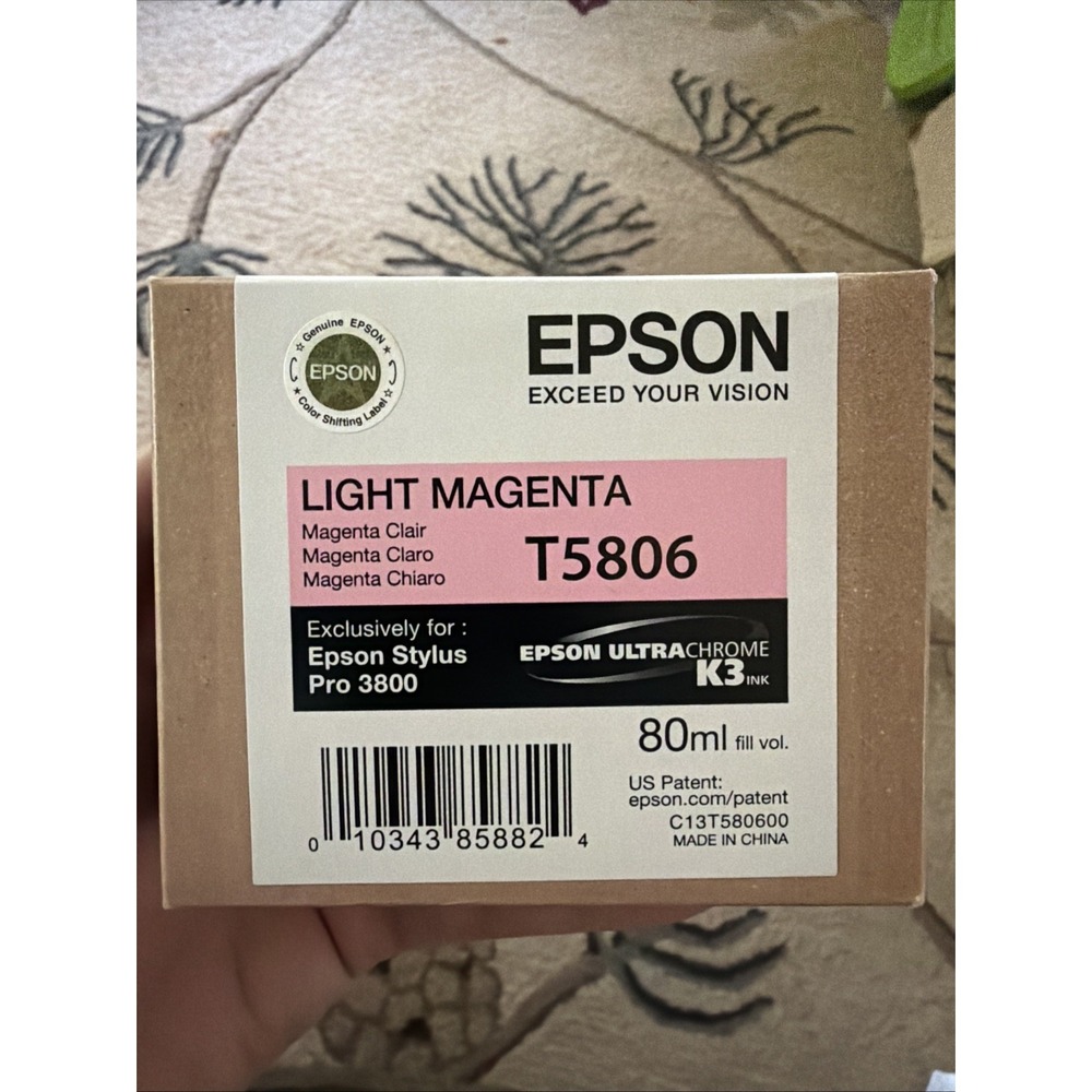 Epson Pro 3800 LIGHT MAGENTA UltraChrome K3 Ink T5806